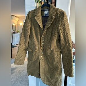 Free People Wool Checkered Jacket